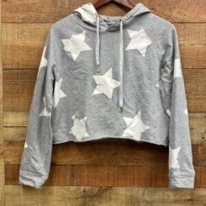 Love Peace & Lazy Days Above the Stars Crop Hoodie